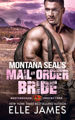 Romantic Suspense book cover design, Elle James, Montana Seas Mail-order bride